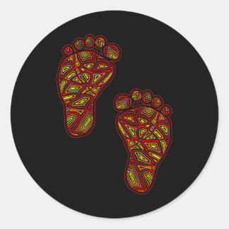 Baby Footprints Classic Round Sticker