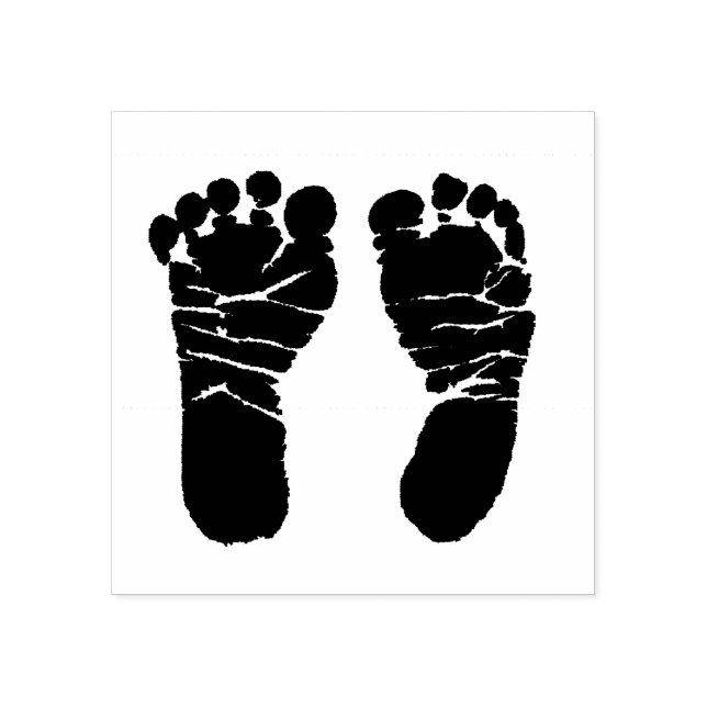Baby Footprints cute Baby Shower Stamp (Imprint)