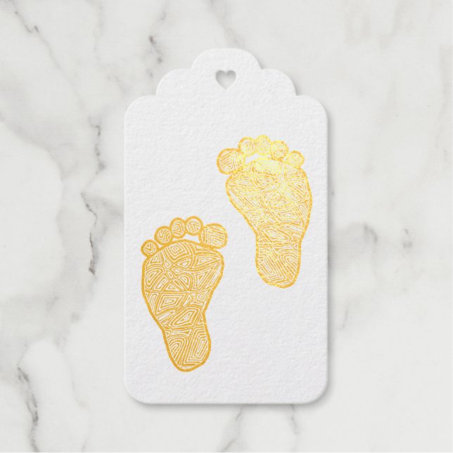 Baby Footprints Gift Tags (Front)