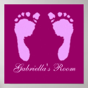 Baby Footprints (Girl) Poster