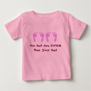 Baby Footprints (Girl Twins) T-Shirt