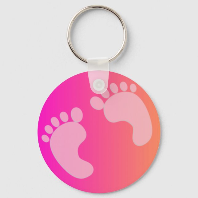 Baby Footprints Key Ring (Front)