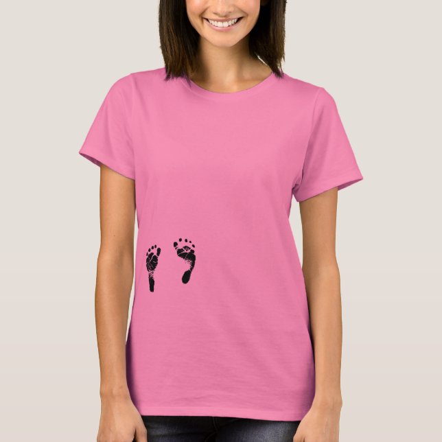 Baby Footprints Maternity Tee (Front)