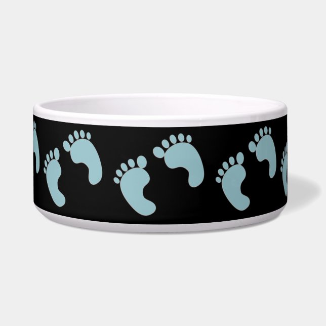 Baby Footprints Pet Bowl (Front)