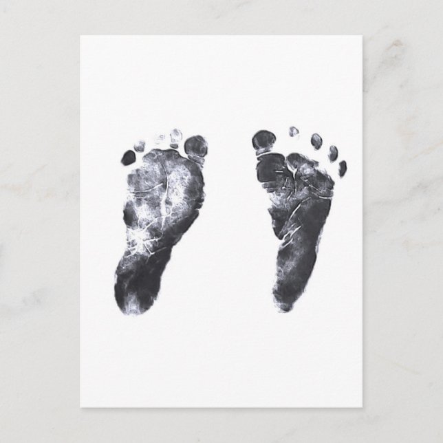 Baby Footprints Postcard (Front)