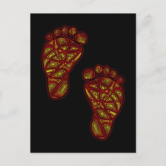 Baby Footprints Postcard (Front)