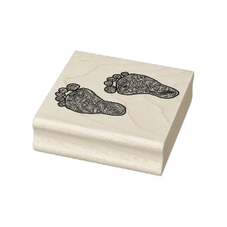 Baby Footprints Rubber Stamp
