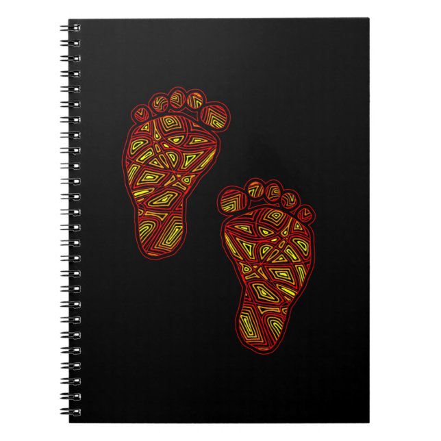 Baby Footprints Spiral Notebook (Front)