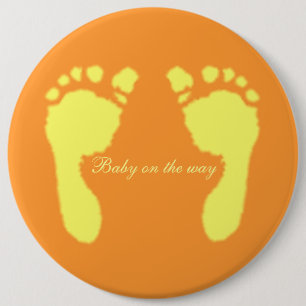 Baby Footprints (Yellow) 6 Cm Round Badge