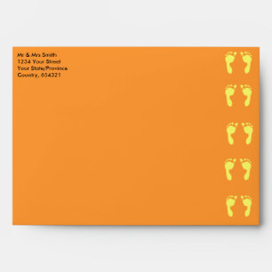 Baby Footprints (Yellow) Envelopes