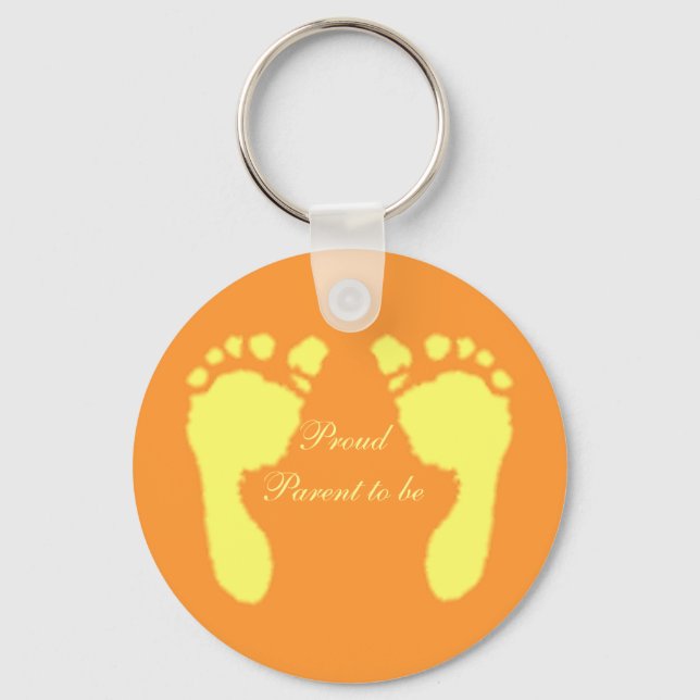 Baby Footprints (Yellow) Key Ring (Front)