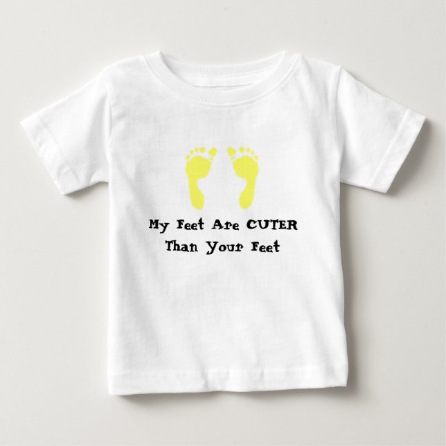Baby Footprints (Yellow) T-Shirt (Front)