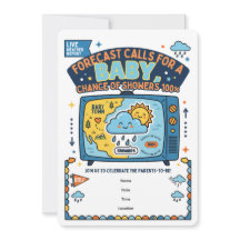 Baby Forecast Funny | Baby Shower Invitation