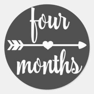 Baby Four Months Milestone Stickers