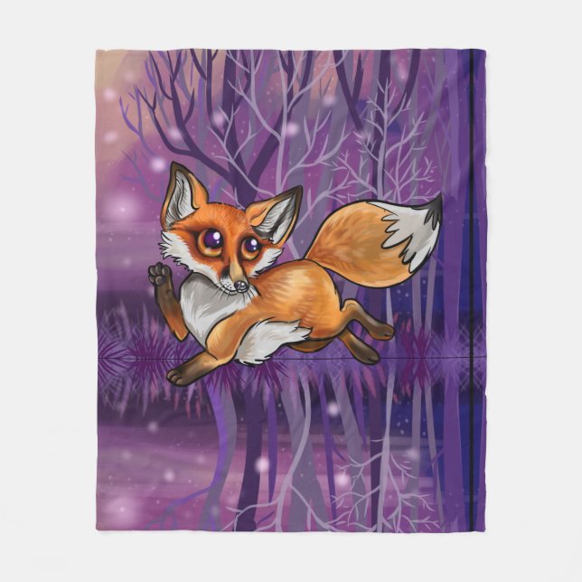 Baby Fox Fleece Blanket (Front)