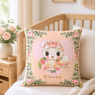Baby Fox Personalised Cushion