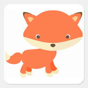 Baby Fox Square Sticker