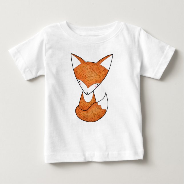 Baby Fox T-shirt Cute Fox Woodland Animal T-shirt (Front)