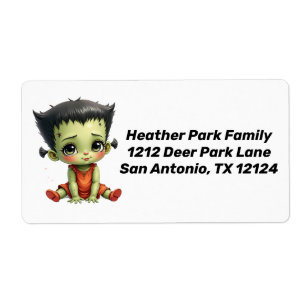 Baby Frankenstein Return Address Label
