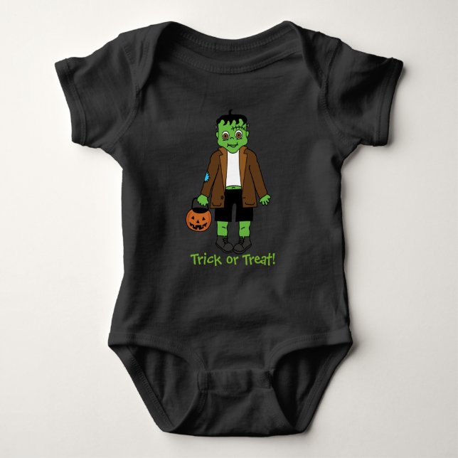 Baby Frankenstein - trick or treat Bodysuit (Front)
