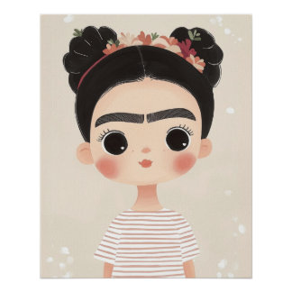 Baby Frida Wall Art, Nursery Playroom Kids Decor