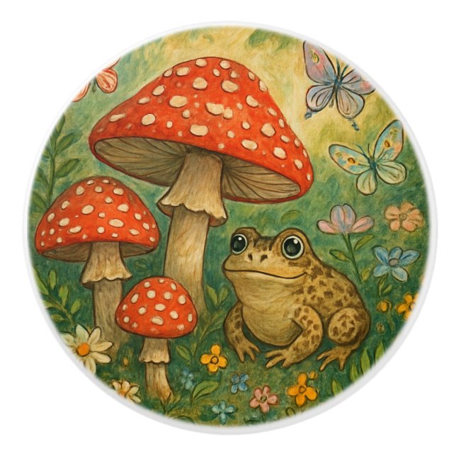 Baby Frog Ceramic Knob (Front)