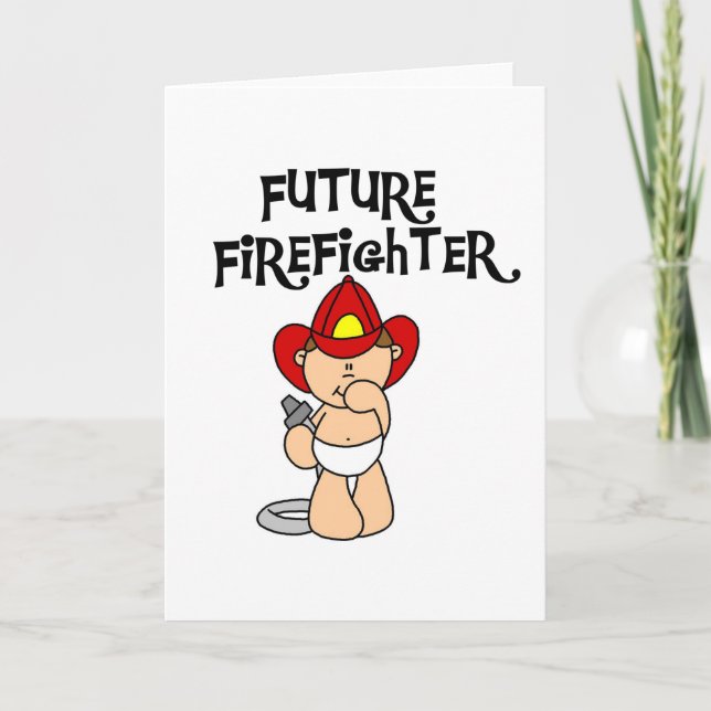 Baby Future Firefighter Tshirts and Gifts Card (Front)