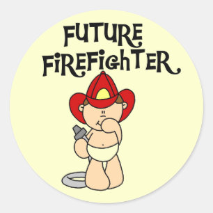Baby Future Firefighter Tshirts and Gifts Classic Round Sticker