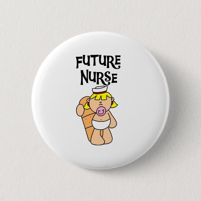 Baby Future Nurse 6 Cm Round Badge (Front)