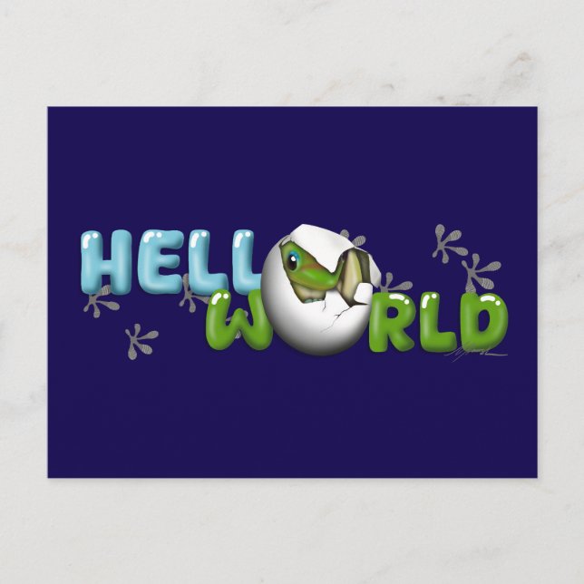 Baby Gecko in Egg  Postcard (Front)