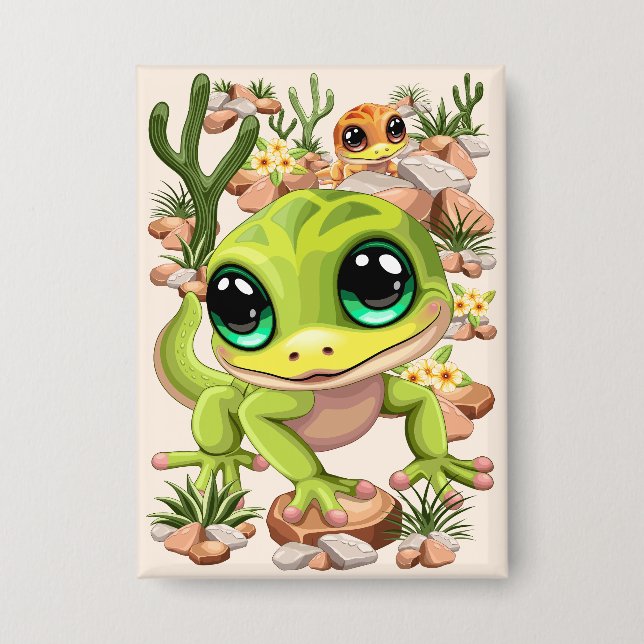 Baby Geckos Cute Cartoon Characters (Front)
