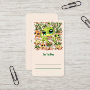 Baby Geckos Cute Cartoon Characters Business Card