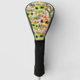 Baby Geckos Cute Cartoon Characters Golf Head Cover