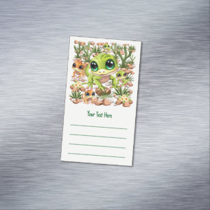 Baby Geckos Cute Cartoon Characters Magnetic Business Card