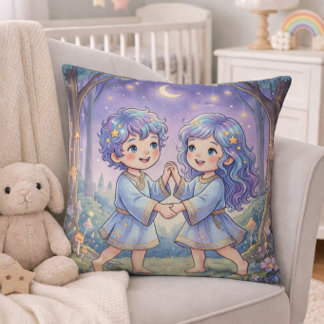 Baby Gemini Zodiac Nursery Kids Cushion