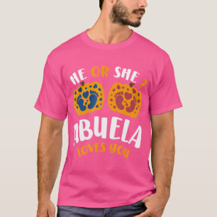 Baby Gender Pumpkin Reveal Party Spanish For Grand T-Shirt