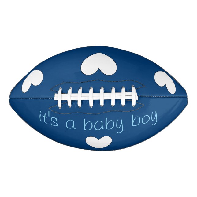baby gender reveal (boy) football by dalDesignNZ (Front)