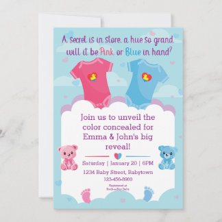 Baby Gender Reveal Invitation