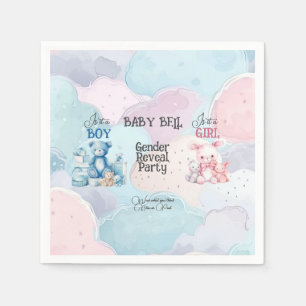 Baby Gender Reveal Invitation Napkin
