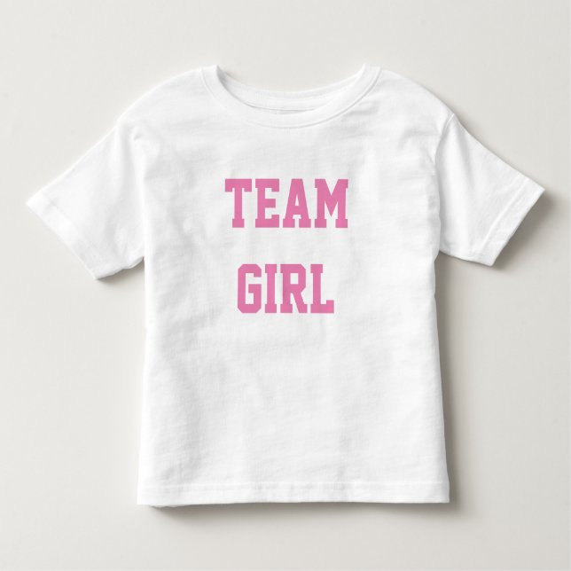Baby Gender Reveal Party Shirt Team GIRL (Front)