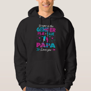 Baby Gender Reveal Shower Pink Or Blue Papa Loves Hoodie