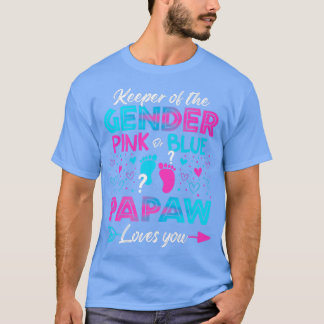 Baby Gender Reveal Shower Pink Or Blue Papaw Loves T-Shirt