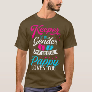 Baby Gender Reveal Shower Pink Or Blue Pappy Loves T-Shirt