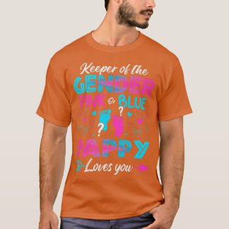 Baby Gender Reveal Shower Pink Or Blue Pappy Loves T-Shirt