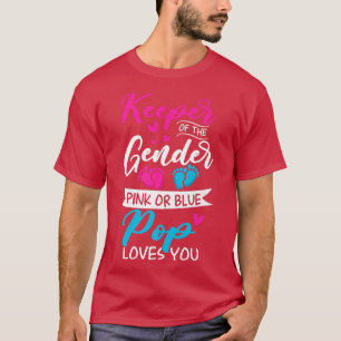 Baby Gender Reveal Shower Pink Or Blue Pop Loves Y T-Shirt