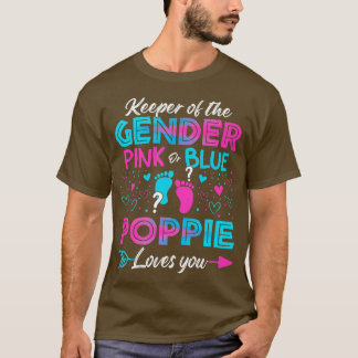 Baby Gender Reveal Shower Pink Or Blue Poppie Love T-Shirt