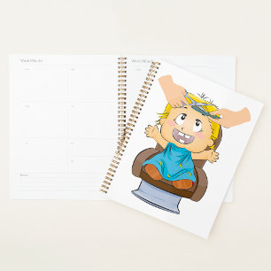 Baby Getting Haircut Funny Kids Barber Shop Planner