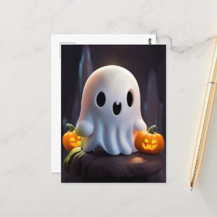 Baby Ghost Creepy Cute Halloween Character Postcard