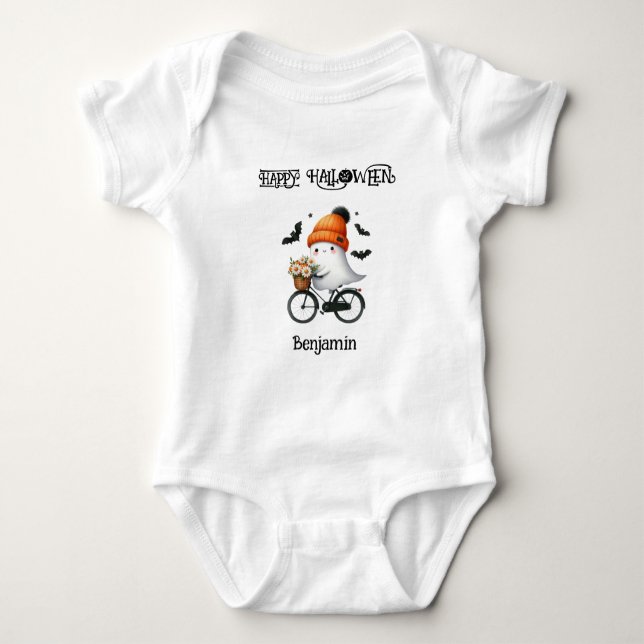 Baby Ghost Rider with Bats T-Shirt Baby Bodysuit (Front)