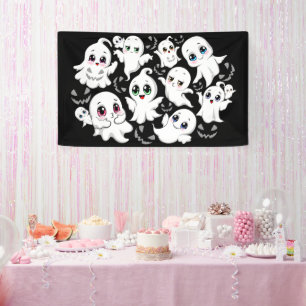 Baby Ghosts Spooky Cute Halloween Mood Banner
